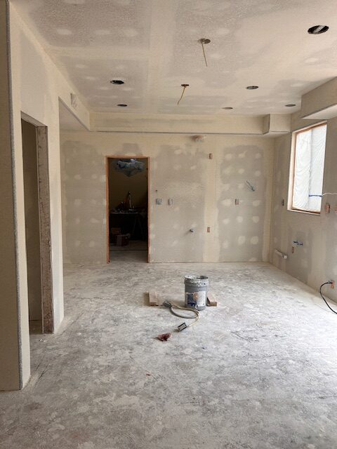 Before photo: drywall and ceiling repairs after water damage in a Temecula home